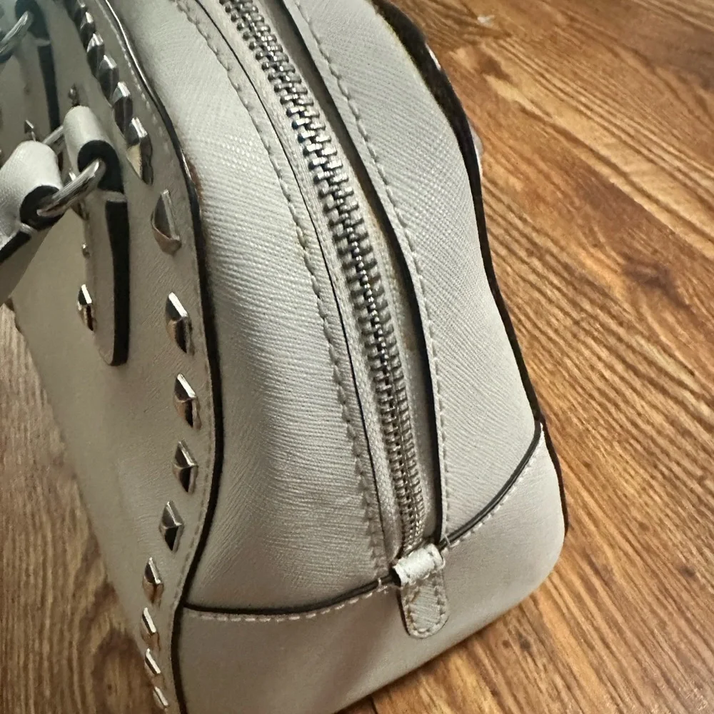 Michael Kors Leather Mini Studded Sandrine Satchel